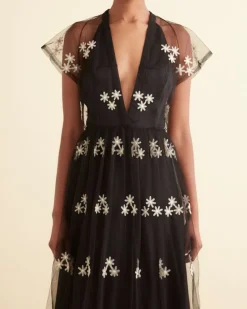 Dresses<BODE Mesh Daisy Dress Black