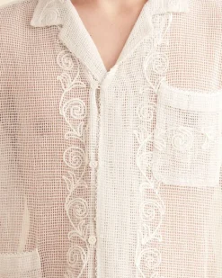 Shirts<BODE Mesh Filigree Short Sleeve Shirt