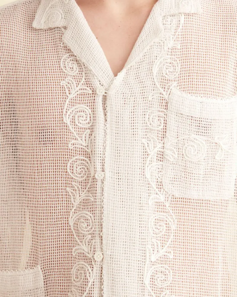 Shirts<BODE Mesh Filigree Short Sleeve Shirt