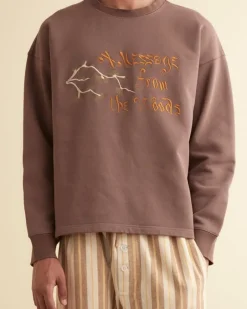 Cut & Sew<BODE Message Crewneck Brown