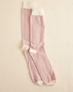 Accessories<BODE Micro Check Socks - Pink Cream