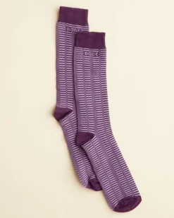 Accessories<BODE Micro Check Socks - Purple
