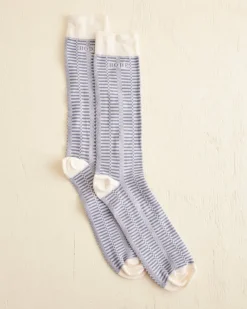 Accessories<BODE Micro Check Socks Cream Blue