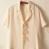 Shirts<BODE Micro Tie Short Sleeve Shirt - Cream