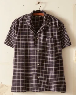 Shirts<BODE Midnight Grid Short Sleeve Shirt