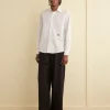 Shirts<BODE Monogrammed Poplin Shirt White
