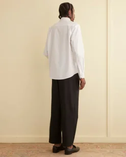 Shirts<BODE Monogrammed Poplin Shirt White