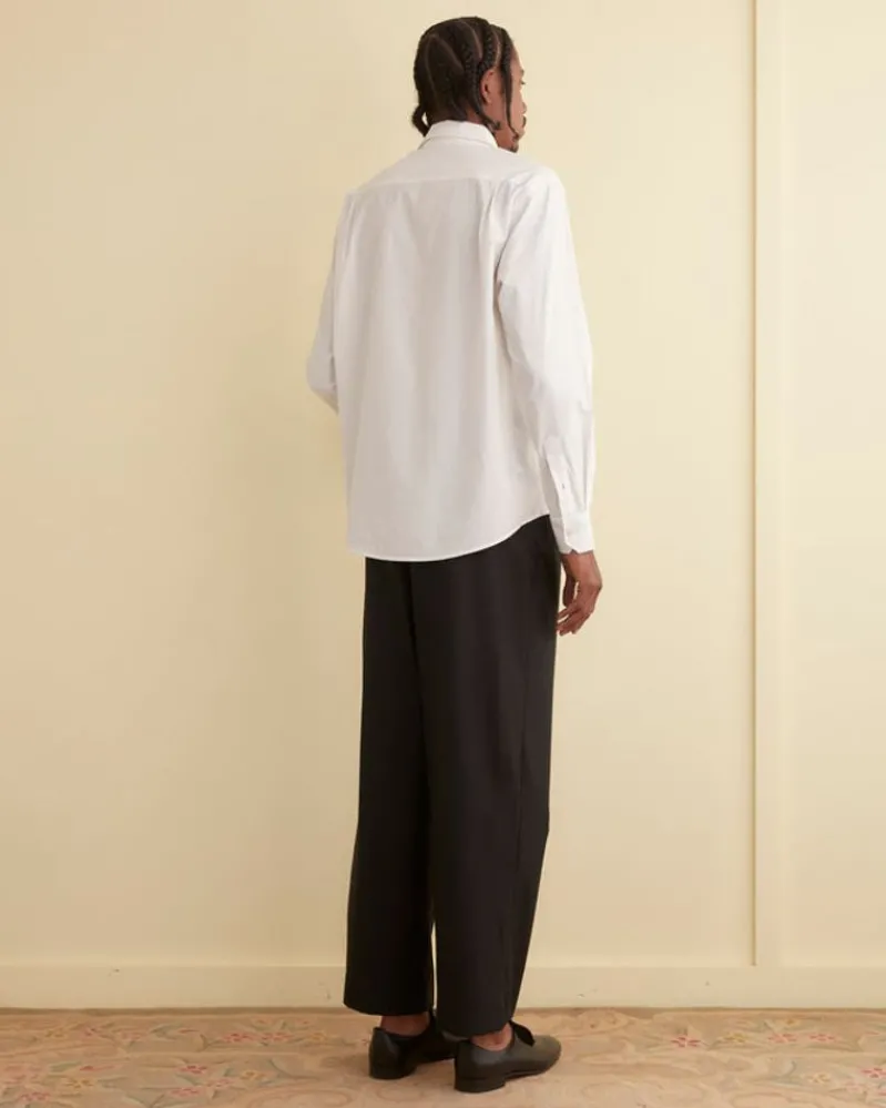 Shirts<BODE Monogrammed Poplin Shirt White