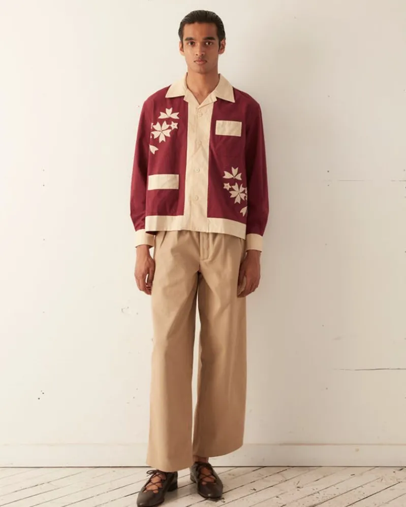 Shirts<BODE Moonflower Applique Long Sleeve Shirt