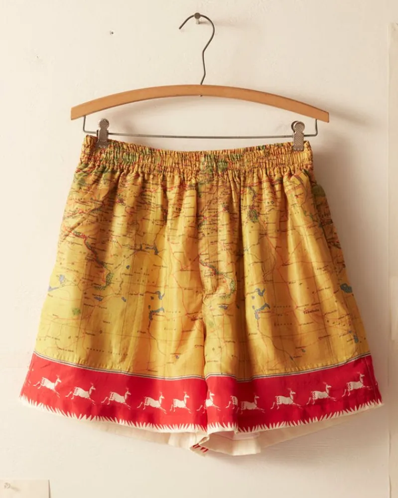 Shorts<BODE Morocco Map Shorts Yellow
