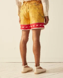 Shorts<BODE Morocco Map Shorts Yellow