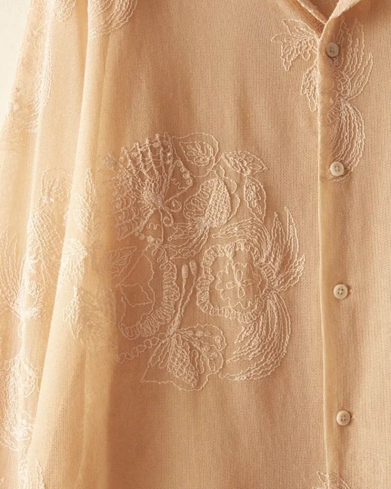Shirts<BODE Moth Veil Long Sleeve Shirt Ivory