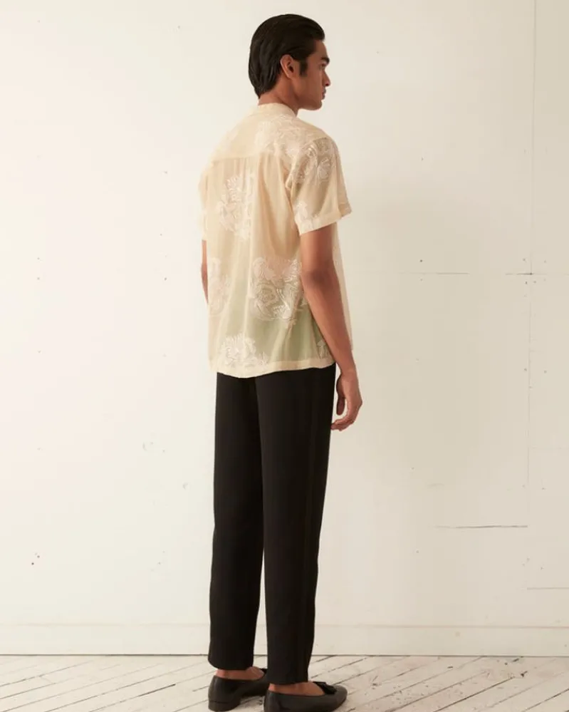 Shirts<BODE Moth Veil Short Sleeve Shirt Ivory