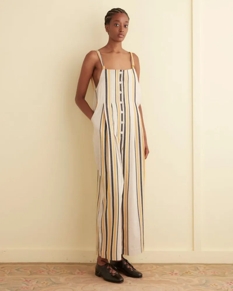 Trousers & Pants<BODE Namesake Stripe Jumpsuit Ecru/Multi