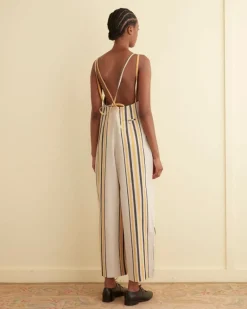 Trousers & Pants<BODE Namesake Stripe Jumpsuit Ecru/Multi