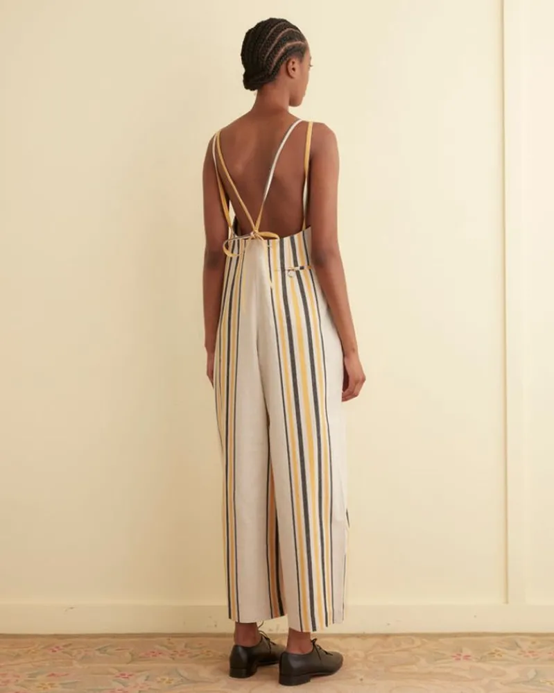 Trousers & Pants<BODE Namesake Stripe Jumpsuit Ecru/Multi