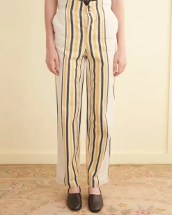 Trousers & Pants<BODE Namesake Stripe Shakey Trousers Ecru/Multi