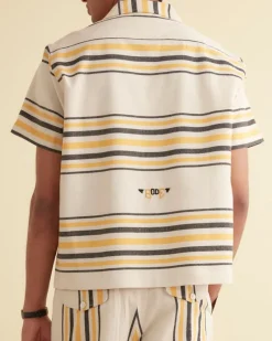 Shirts<BODE Namesake Stripe Short Sleeve Shirt Ecru/Multi