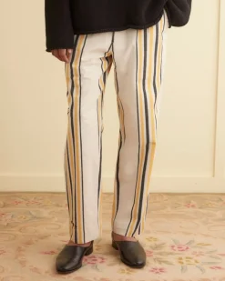 Trousers & Pants<BODE Namesake Stripe Trousers Ecru/Multi