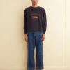 Cut & Sew<BODE New England Crewneck - Midnight