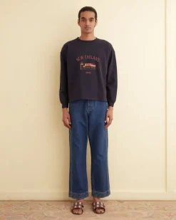 Cut & Sew<BODE New England Crewneck - Midnight