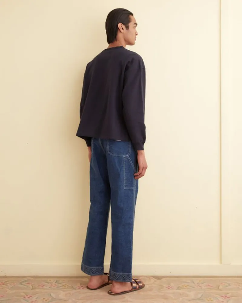 Cut & Sew<BODE New England Crewneck - Midnight
