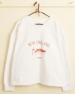 Cut & Sew<BODE New England Crewneck - White