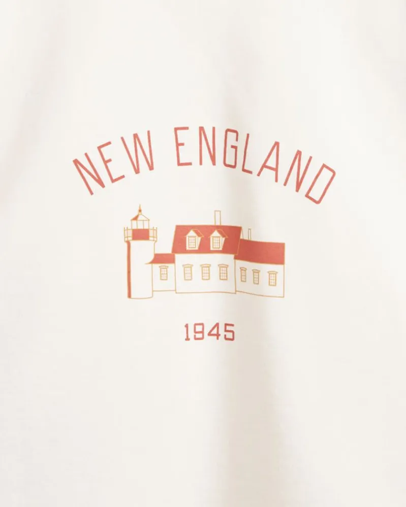 Cut & Sew<BODE New England Crewneck - White