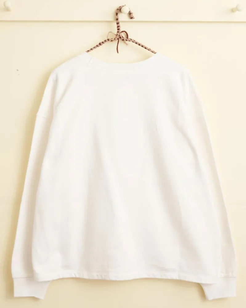 Cut & Sew<BODE New England Crewneck - White