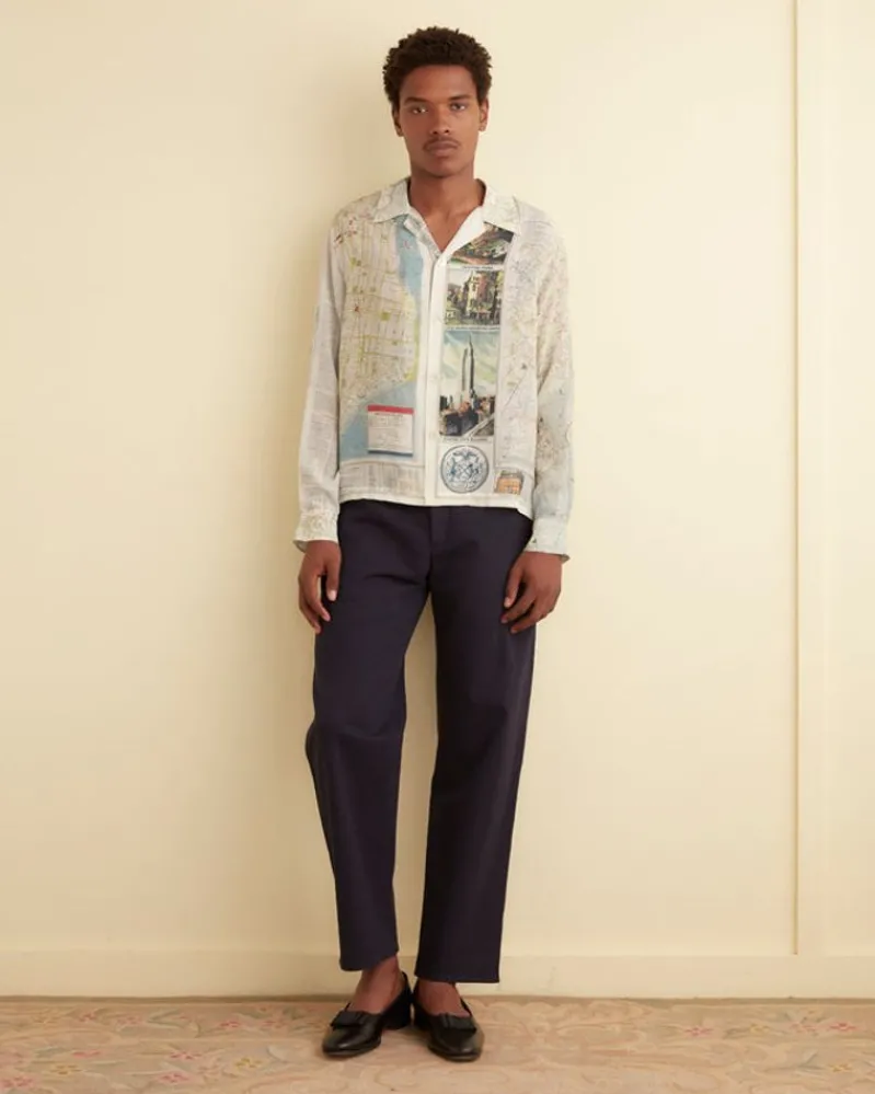 Shirts<BODE New York City Map Long Sleeve Shirt Multi