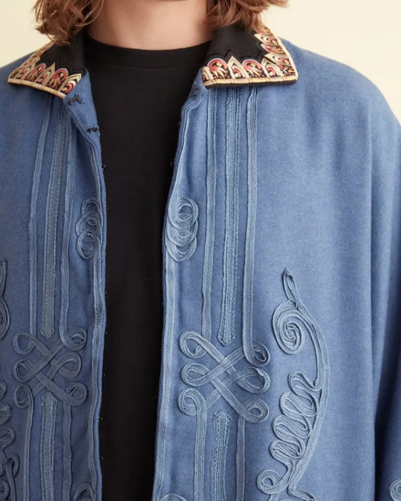 Outerwear<BODE Nobleman Shawl Coat Periwinkle
