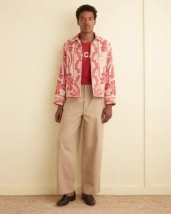 Shirts<BODE Nouveau Monstera Overshirt Red