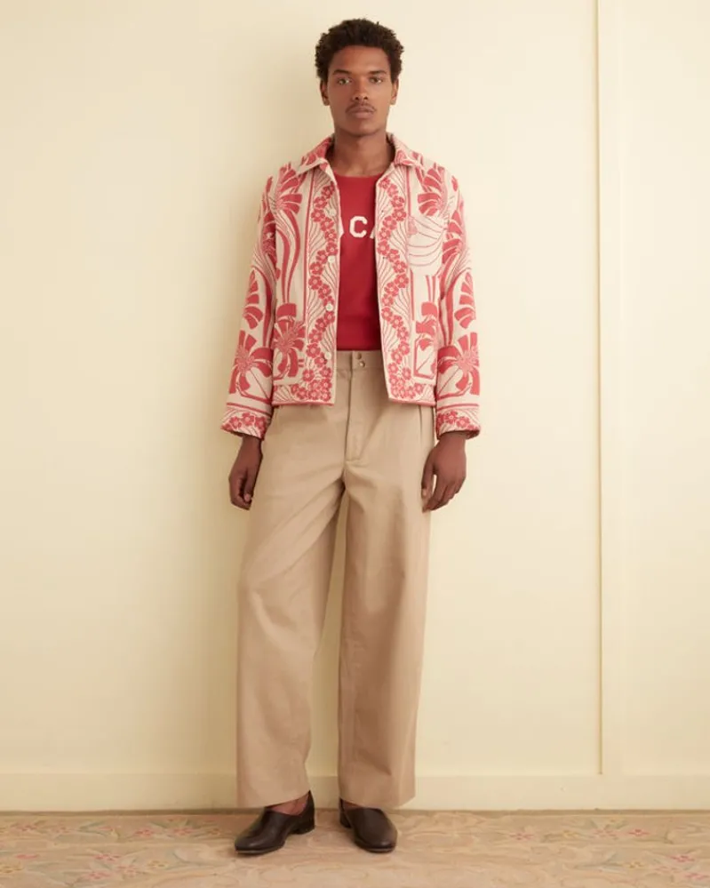 Shirts<BODE Nouveau Monstera Overshirt Red
