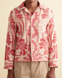 Shirts<BODE Nouveau Monstera Overshirt Red