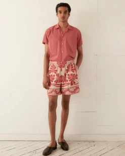 Shorts<BODE Nouveau Monstera Shorts Red