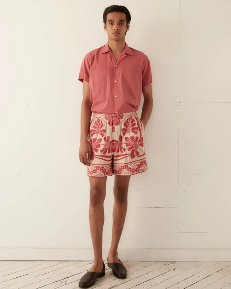 Shorts<BODE Nouveau Monstera Shorts Red