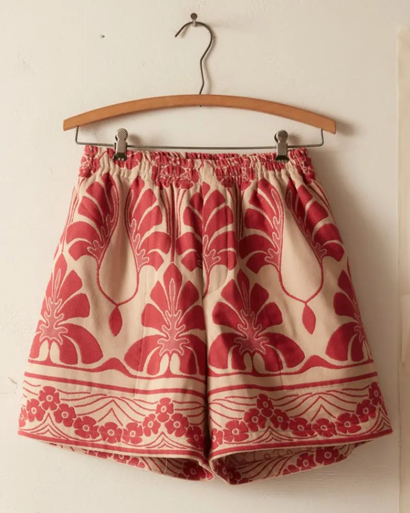 Shorts<BODE Nouveau Monstera Shorts Red