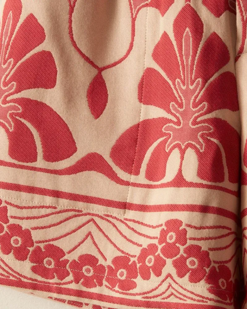 Shorts<BODE Nouveau Monstera Shorts Red