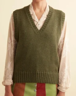 Knitwear<BODE Otis Vest Olive