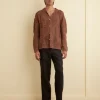 Knitwear<BODE Overdye Crochet Shirt Brown