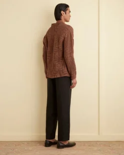 Shirts<BODE Overdye Crochet Shirt Brown