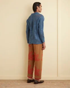 Knitwear<BODE Overdye Crochet Shirt Petrol