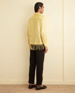 Shirts<BODE Paquerette Fringe Long Sleeve Shirt Yellow