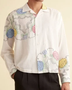 Shirts<BODE Patchwork Lotus Long Sleeve Shirt Multi
