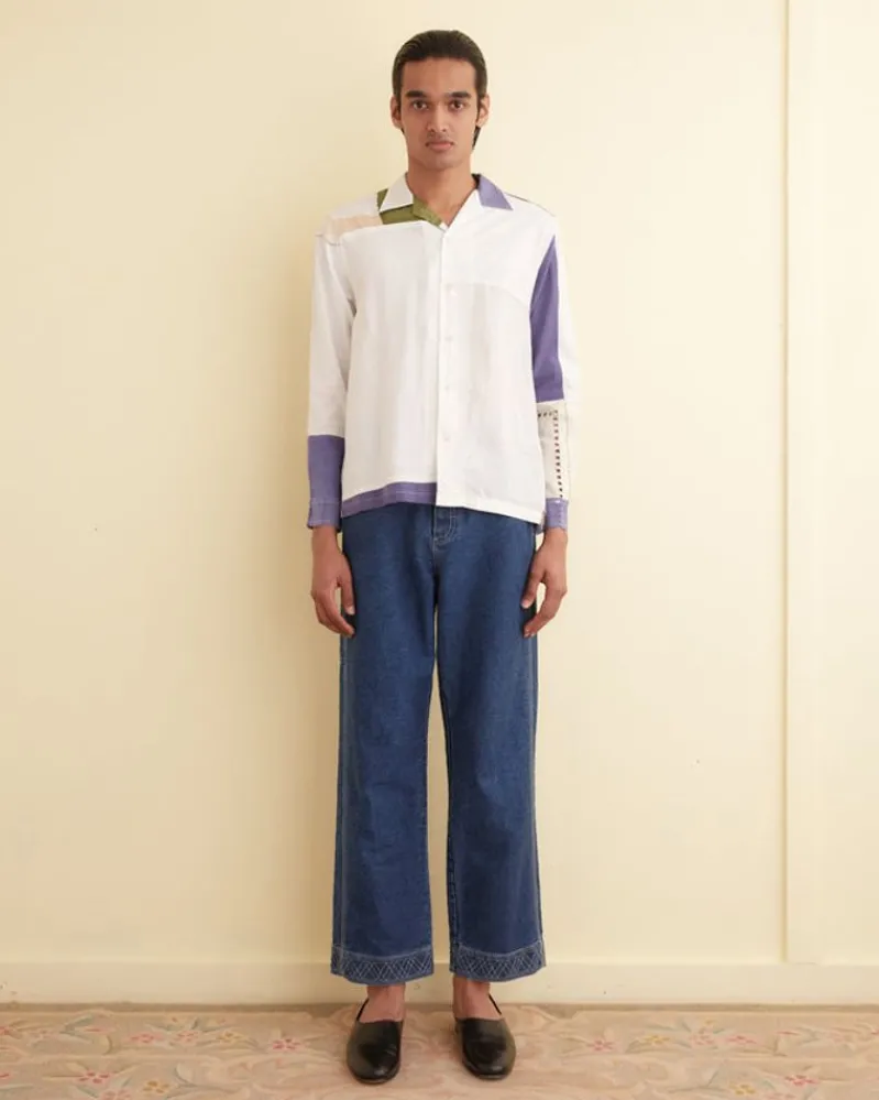 Shirts<BODE Patchwork Napkin Long Sleeve Shirt