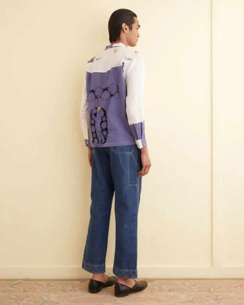 Shirts<BODE Patchwork Napkin Long Sleeve Shirt