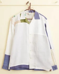 Shirts<BODE Patchwork Napkin Long Sleeve Shirt