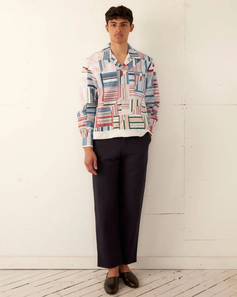 Shirts<BODE Patchwork Oxford Long Sleeve Shirt