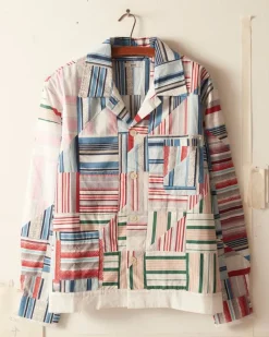 Shirts<BODE Patchwork Oxford Long Sleeve Shirt