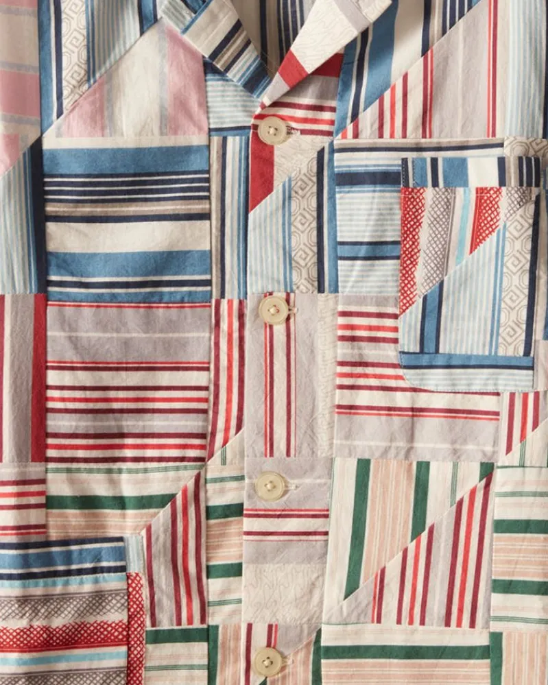 Shirts<BODE Patchwork Oxford Long Sleeve Shirt